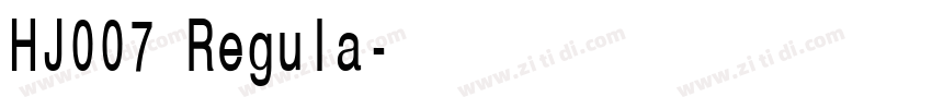 HJ007 Regula字体转换